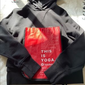 Black cropped Lululemon hoodie